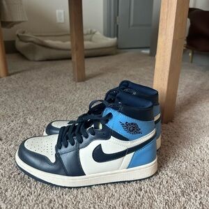 Nike Air Jordan Mid Sneakers - Blue and White